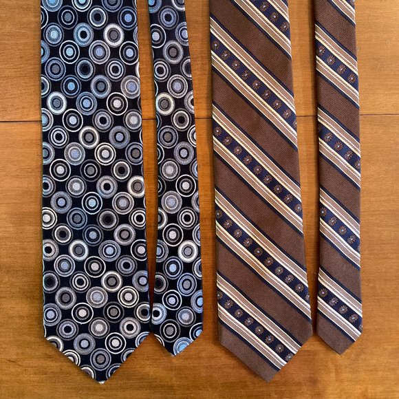 TED BAKER LOT OF (2)  MEN'S NECK TIES - Picture 1 of 14